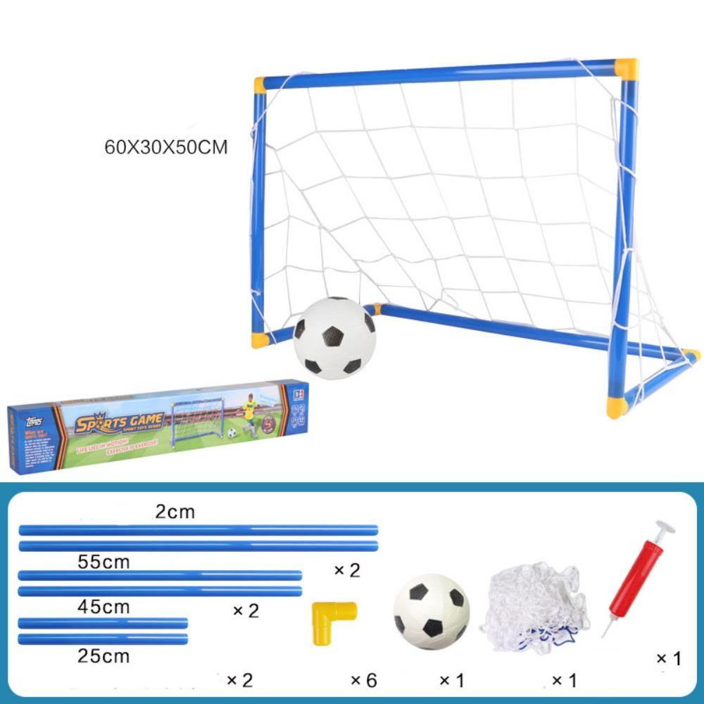 Mini Folding Football Soccer Ball Plastic 2 Sizes Removable Goal Post Net Set High-strength Kids Indoor Outdoor Toys