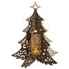 Christmas Tree Lantern Wooden Candlestick Table Lamp - Festive Home Decoration Ornament