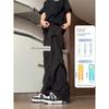 Black Stylish Pants for Women, Autumn Quick-Dry American-Style Parachute Cargo Pants, Loose Fit, Petite Yamamoto Pants