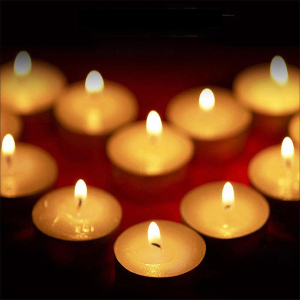 Tea Light Candles 50 Pack Unscented Tealight Candles Romantic Love Candles Bulk for Home Decor Wedding Birthday
