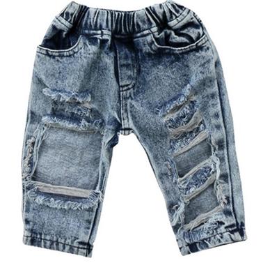 Nou-născut Sugar Copii Fată Blugi Orificii Mari Vară Copii Denim Pantaloni rupti Ținute Îmbrăcăminte copii