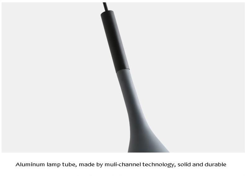 Nordic Wrought Iron Pendant Light - Modern Creative Single-Head Lamp for Restaurant, Bar, Bedroom, and Bedside.