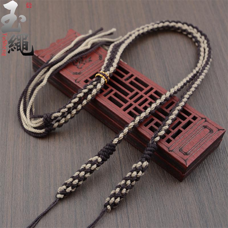 Tibetan Style Hand-Woven Cotton Thread Tangka Pendant Necklace Rope
