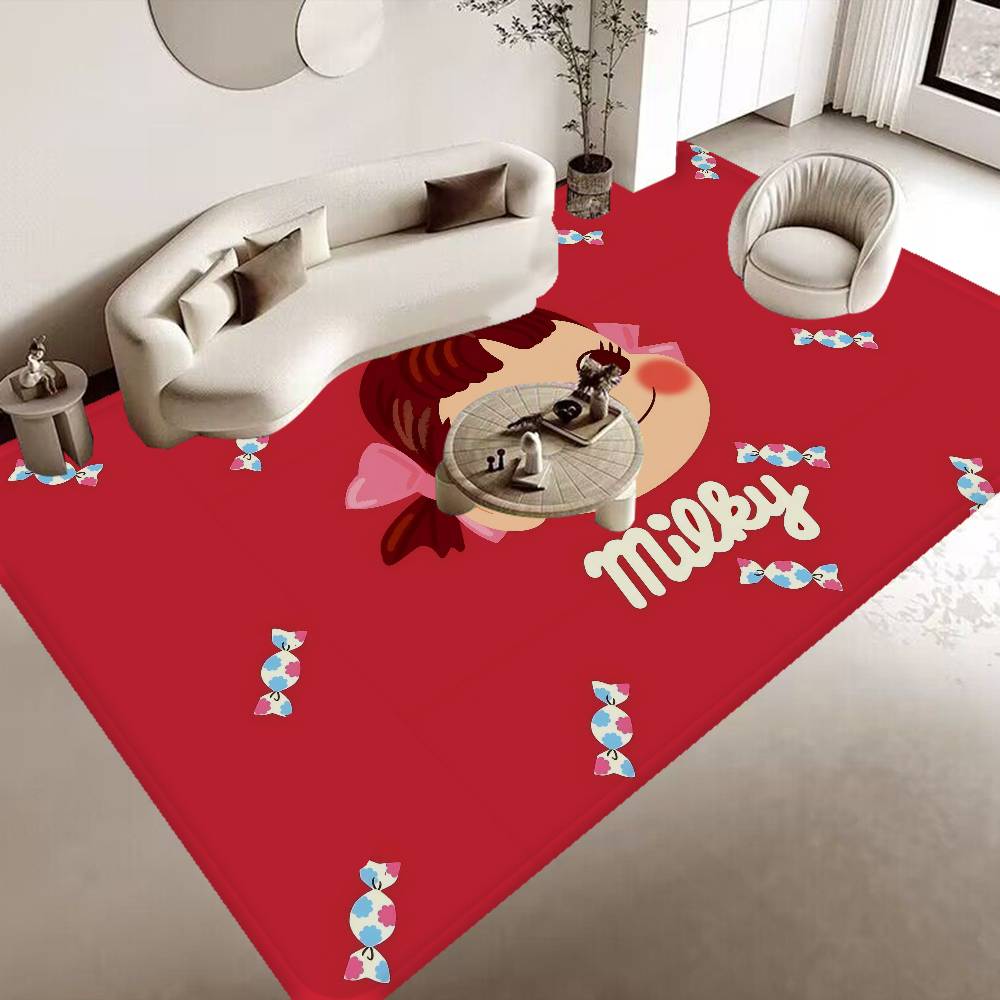 CUTE M-Milky P-Peko-chan Floor Mat Cheaper Anti-slip Modern Living Room Balcony Printed Bedside Mats