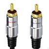 Audio Speaker Y Adapter Splitter Cable Jack to RCA Metal Shell Black