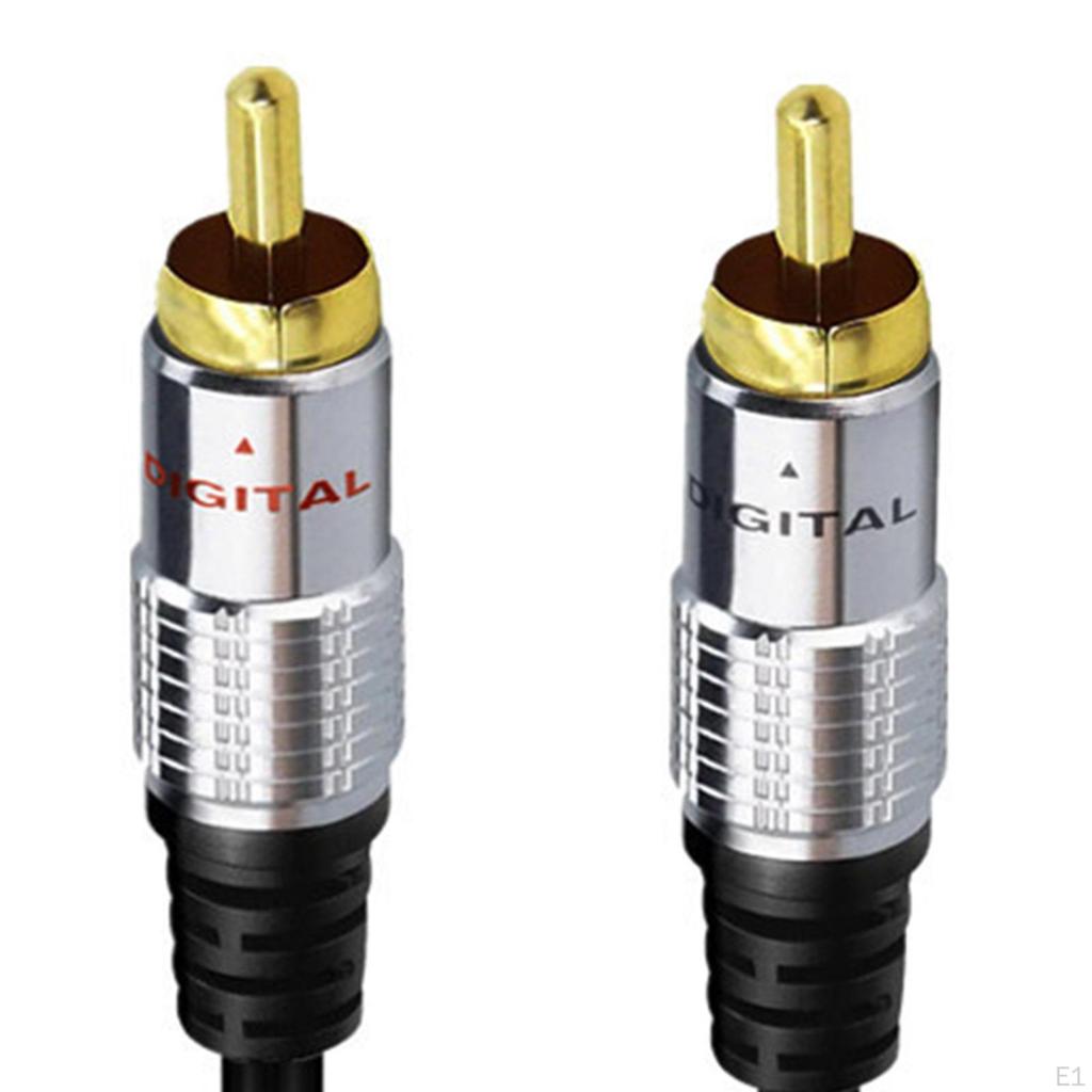 Audio Speaker Y Adapter Splitter Cable Jack to RCA Metal Shell Black