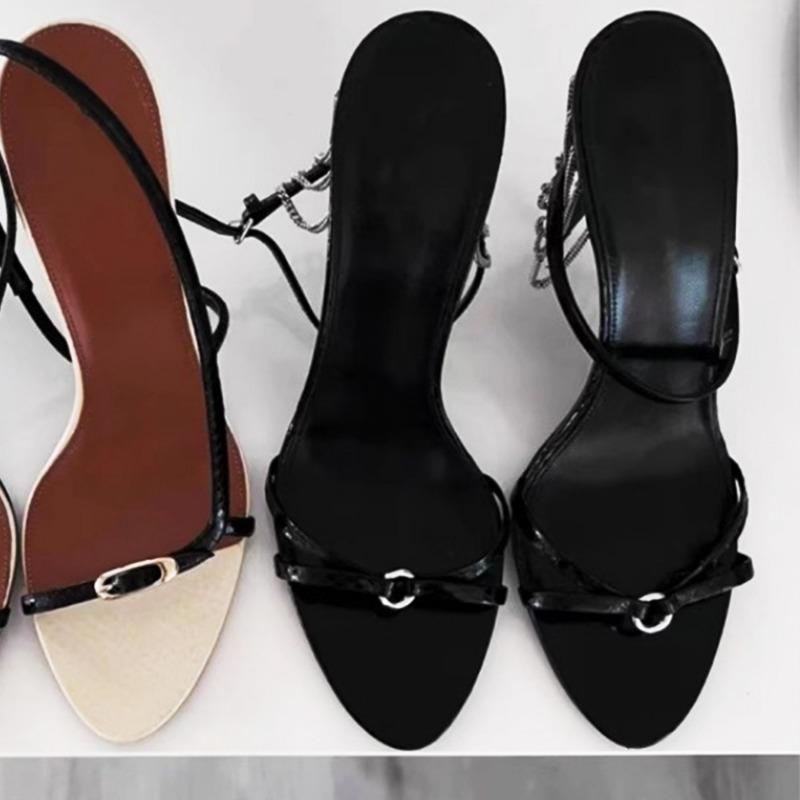 

Simple word with high heels women s summer new color matching stiletto sandals wedding shoes banquet night 34 чорний