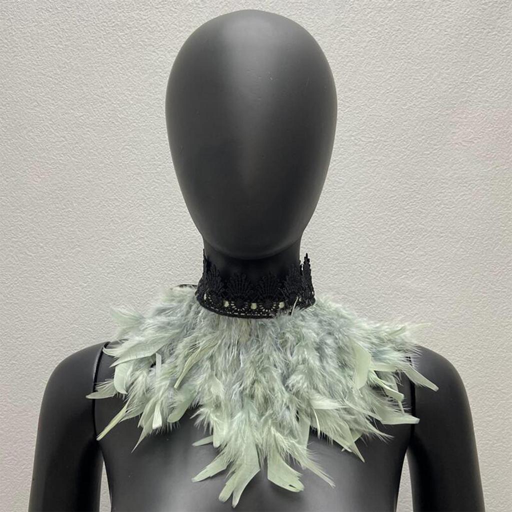 Gothic Feather Shawl Stage Makeup Ball Costume Accessories