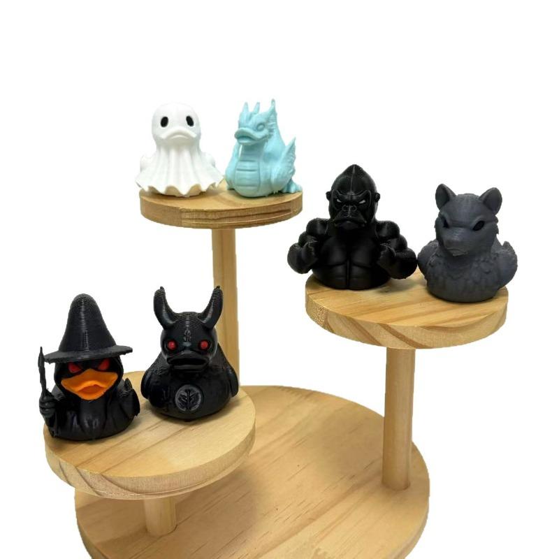 Neues 3D-Druck lustige Ente sechsteiliges Set Teufelsente kreative Ornament Geisterente böse Ente Halloween