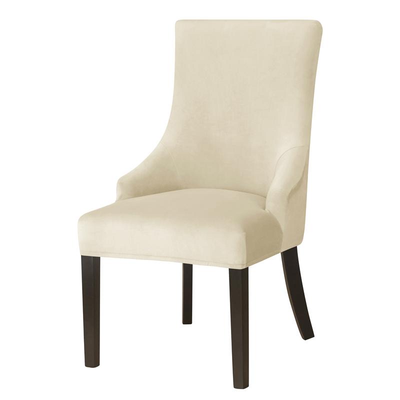 Velvet Elastic Dining Chair Cover Strech Spandex Chair Covers High Back Sloping Arm Chairs Slipcovers for Banquet Home Decor