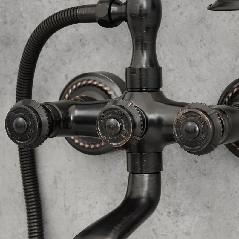 Black Wall-mounted Bathtub Faucet LEXIE