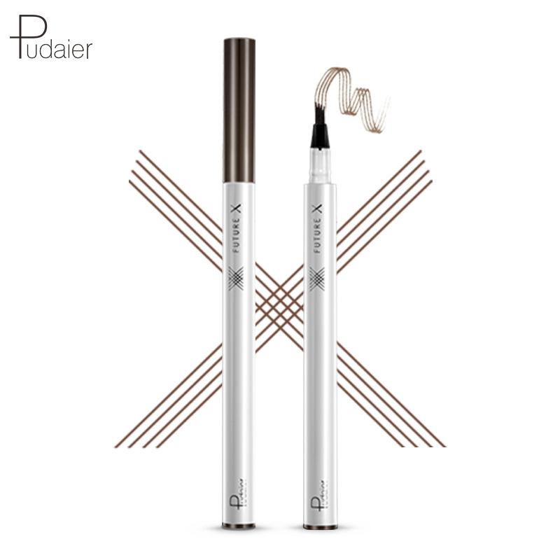 Pudaier Liquid Canister Brow Pencil Four Fork Head Color Brow Pencil Anti-splash Three-dimensional Color Wild Eyebrow Pencil