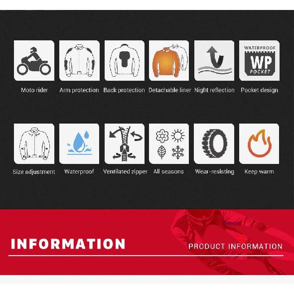 HEROBIKER Waterproof Motorcycle Jacket Man Racing Jacket Wearable Motorcycle Pants Moto Clothing With EVA Protection