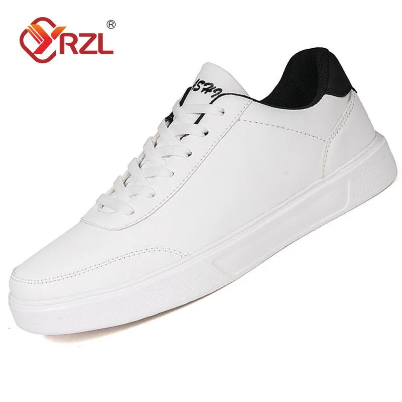 YRZL Weiße Schuhe Herren Paare Lässige Skateboard-Schuhe Bequeme Sneaker Leichtgewichtige Walking Damen Tennisschuhe Übergröße 36-46