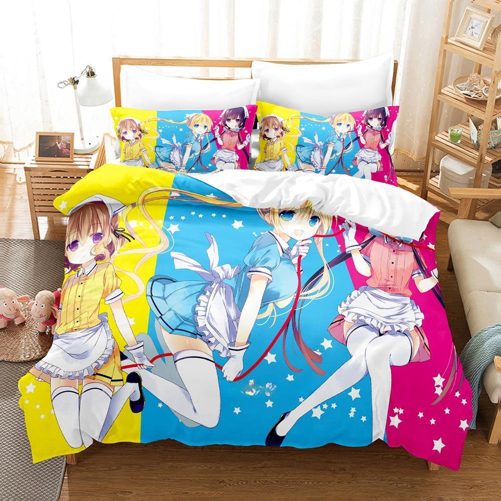 Kawaii Grils Blend S Bedding Set Single Twin Full Queen King Size Bed Set Adult Kid Bedroom Duvet Cover Sets Anime Bed Sheet Set