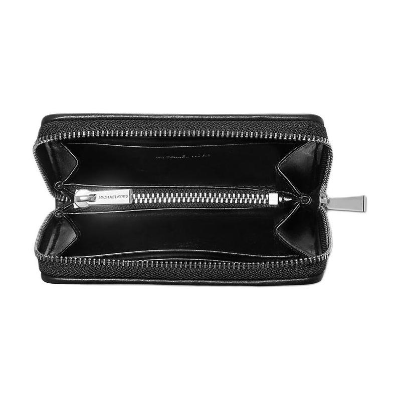 Michael Kors Jet Set Metal Brand Logo Polyester (Polyester) and PU and Acrylic Wallet Small Women's Black
