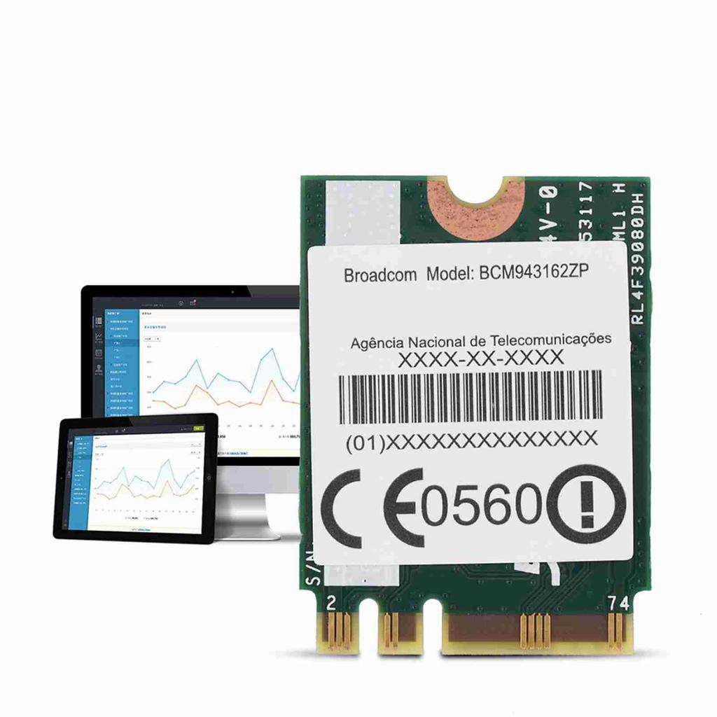 Dual Band 433Mpbs Network NGFF M2 Wireless WIFI Card 802.11AC for Lenovo