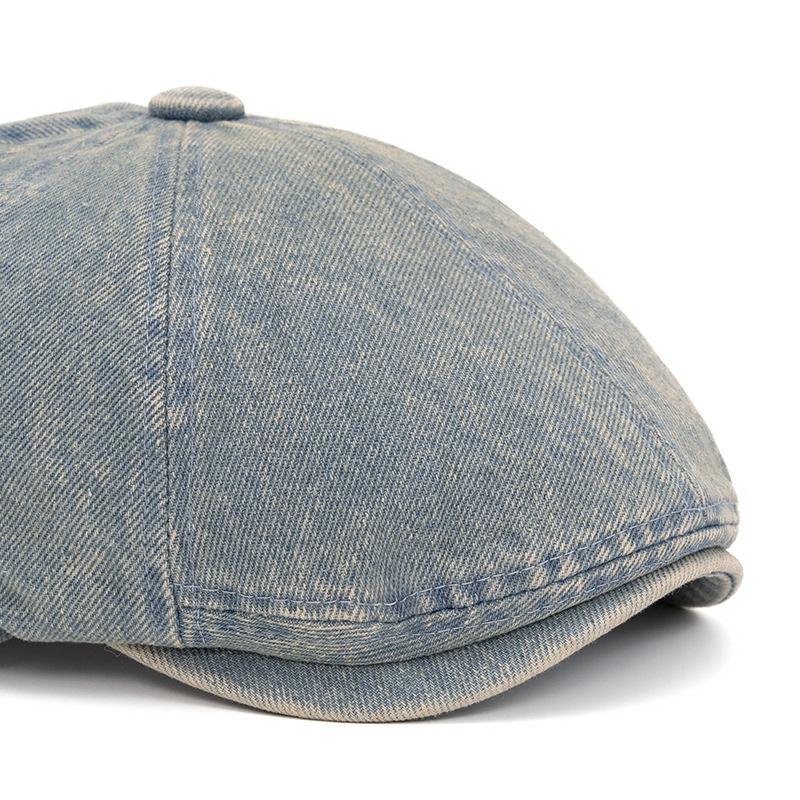 Vintage Denim Beret Women's Summer Cap Men's Forward Cap Newsboy Caps