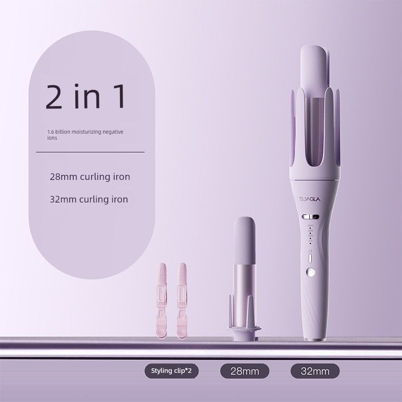 

Cuiya Fully Automatic Curling Iron 38mm Large Curls 32 Egg Roll Curls Negative Ion 28 Multi-Function Straightening Comb Holiday Gift 2-in-1 [28Mm+32Mm Curly Hair]