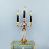 Trendy Horror Props Skeleton Candlestick Electronic Decorative Skeleton Ornament Colorful Party Supplies for Halloween