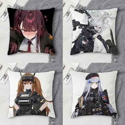 GGirls Frontline Doublesided Printed Square Decorative Cushion Cover for Sofa Living Room Home Decor