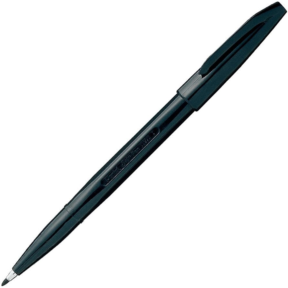 Pentel S520-AD Water-based Pen Signature Pens, Black, Set of 10