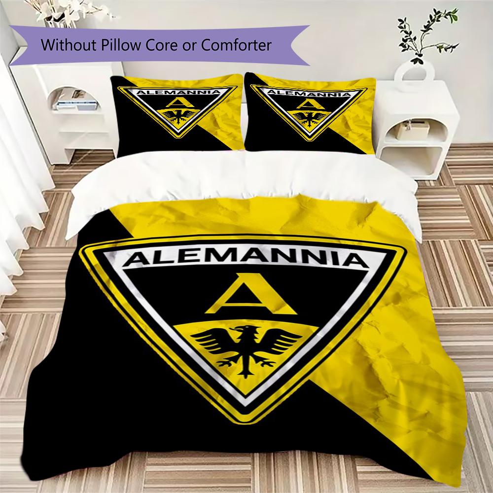 Alemannia Aachen Pattern Bedding,Quilt Set Quilt Cover Pillowcase Home Birthday Gift(1 * duvet cover + 2 * pillowcase, without core)_lx
