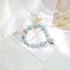 Natural Blue Crystal Aquamarine Bracelet Women'S 925 Silver Accessories Finished Bracelet