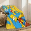 The Simpsons Throw Lightweight 240g Flannel Blanket Soft Skin-friendly for Summer Cooling