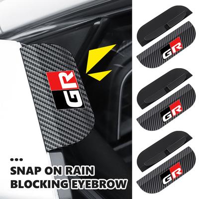 Carbon Fiber Snap-On Car Rearview Mirror Rain Eyebrow For GR MN Camry Prius Auris Crown Yaris Corolla CHR Avalon