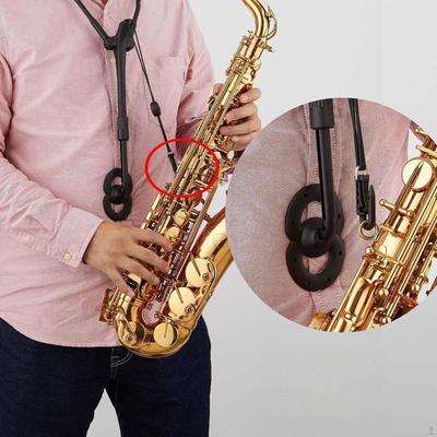 רצועה לסקסופון צוואר סקסופון נוחה עם קרבינה מסתובבת ממתכת