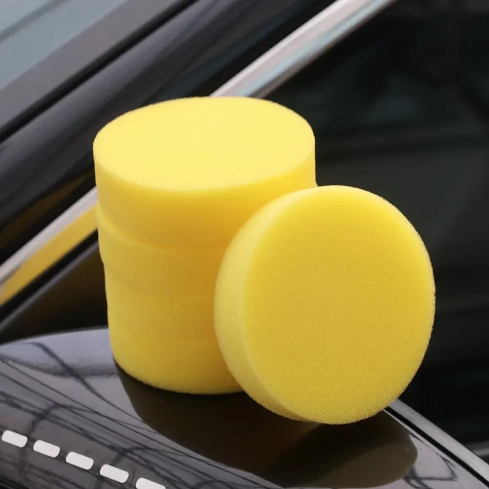 Car Waxing Sponge Round Car Waxing Polish High Density Sponge Blocks Auto Body Tire Cleaning Sponge Universal Car Cleaning Tools