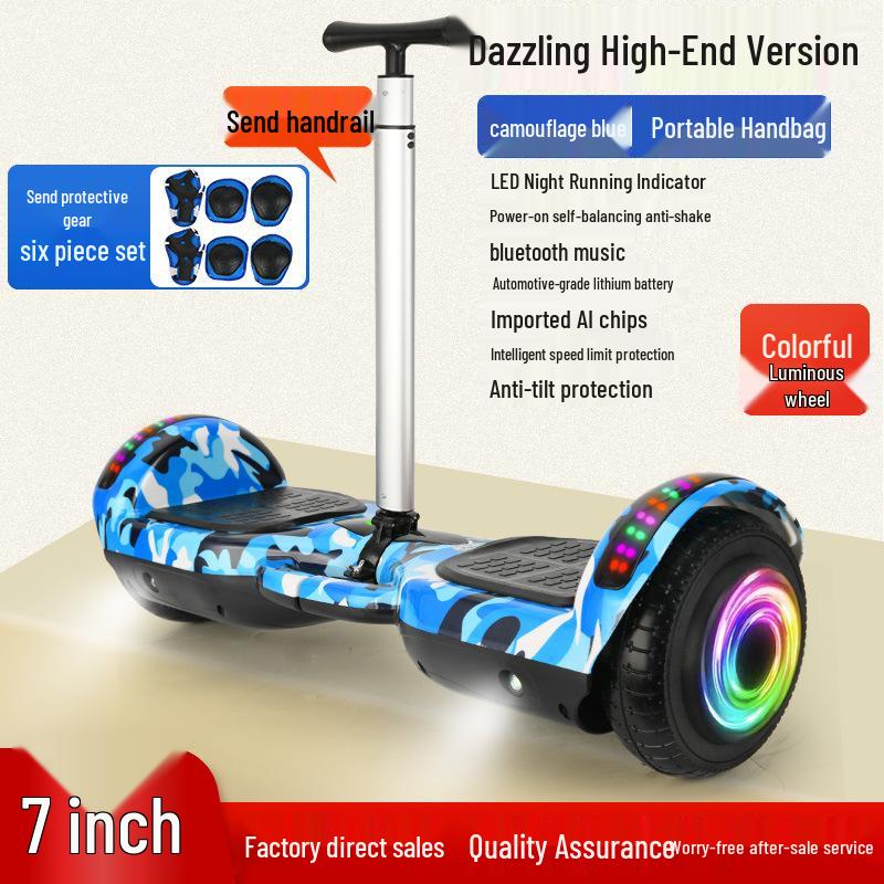 7-Inch Children's & Adults' Bluetooth Balance Scooter - Fast Electric Two-Wheeler
