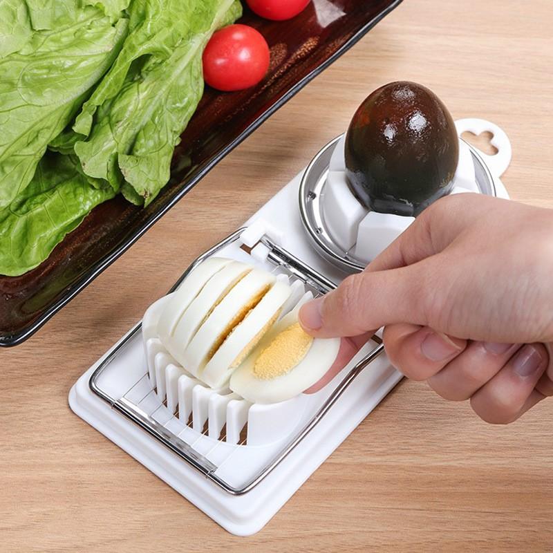 Multi Functional Egg Cutting Artifact Kitchen Household Stainless Steel Cutter Preserved Eggs Divider Two In One Egg Cutter
