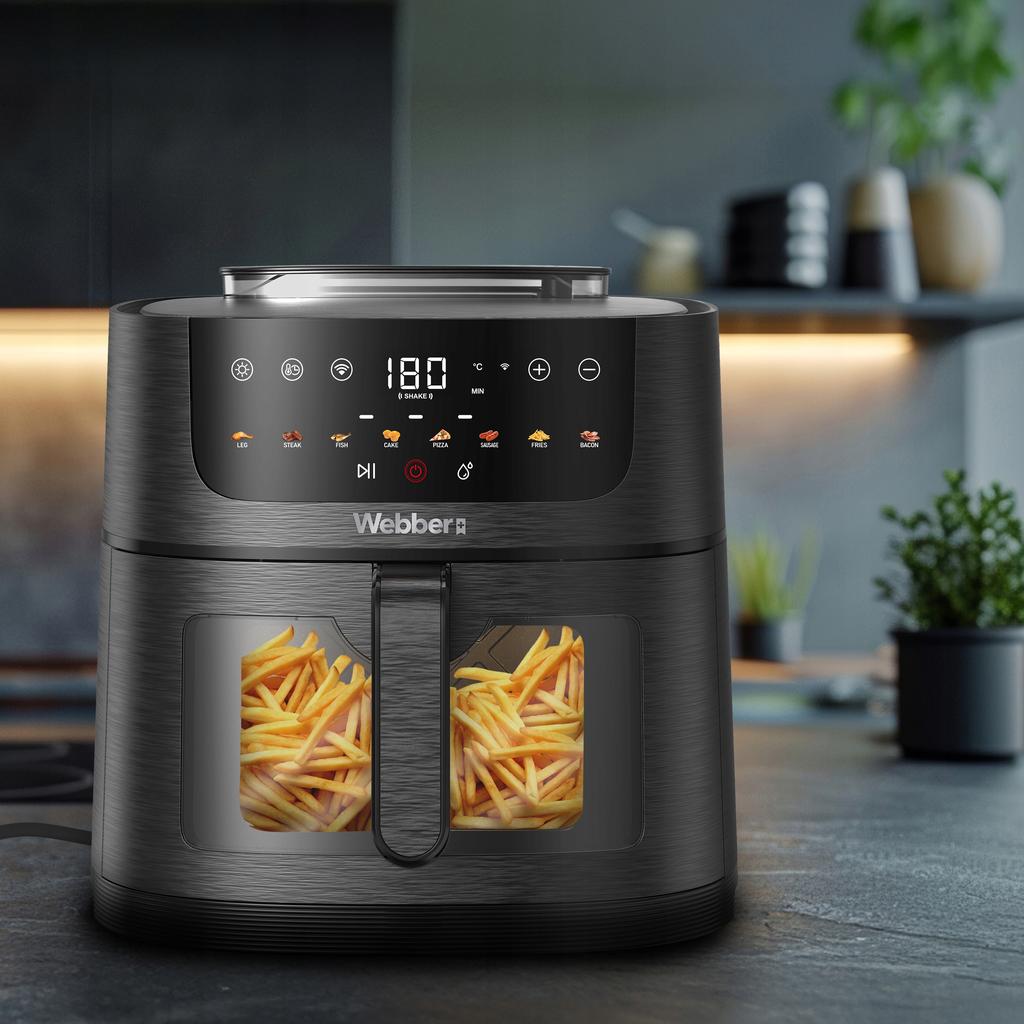 Air Fryer Webber 1800W 8L Air Fryer + WIFI + 8 STEAM programs