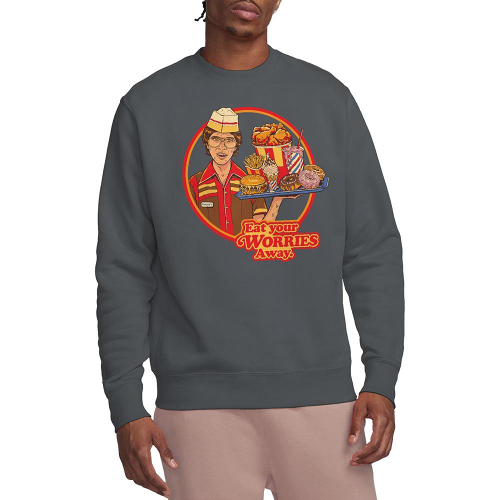 Steven Rhodes Unisex Adult Eat Your Worries Sweatshirt