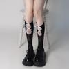 Hollow Lace Socks Lace Bow Personalized Stockings Summer Lolita Calf Socks Can Be Sweet and Salt JK Medium Tube Socks
