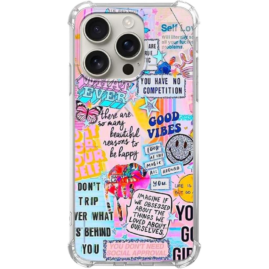 Vintage Celestial Sun Moon Star Pattern Collage Phone Case for iPhone 16 Pro, Aesthetic Space Planet Star Case for Teens Women Men for iPhone 16 Pro,