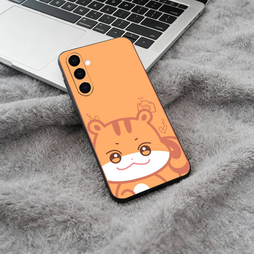 Cute-A-N-I-T-E-E-Z Black Soft Silicone Phone Case for Samsung Galaxy A73, A71, A72, A70, A53, A52, A51