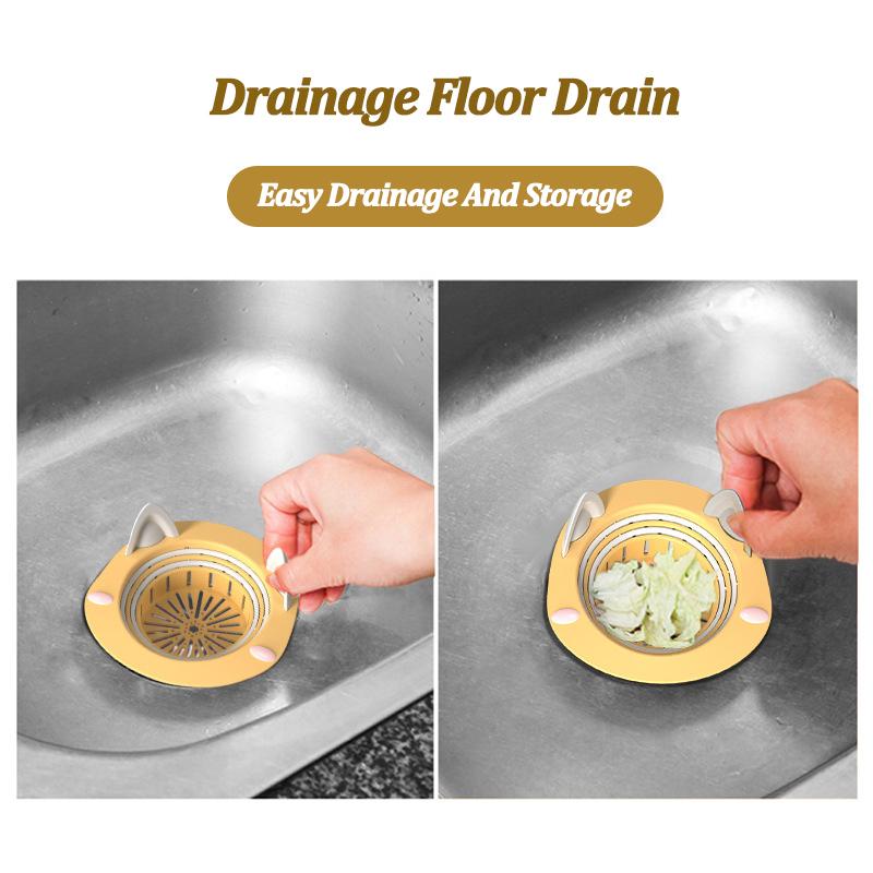 Kitchen Sink Drain Strainer Stretchable Floor Drain Hole Strainer Bathroom Wash Basin Hair Catcher Filter Collector Drain Fittin
