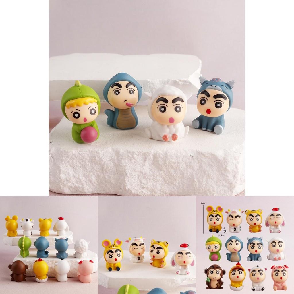 Crayon Shin Chan 12 Zodiac Animal Figurines Pvc Collectibles For Home And Office