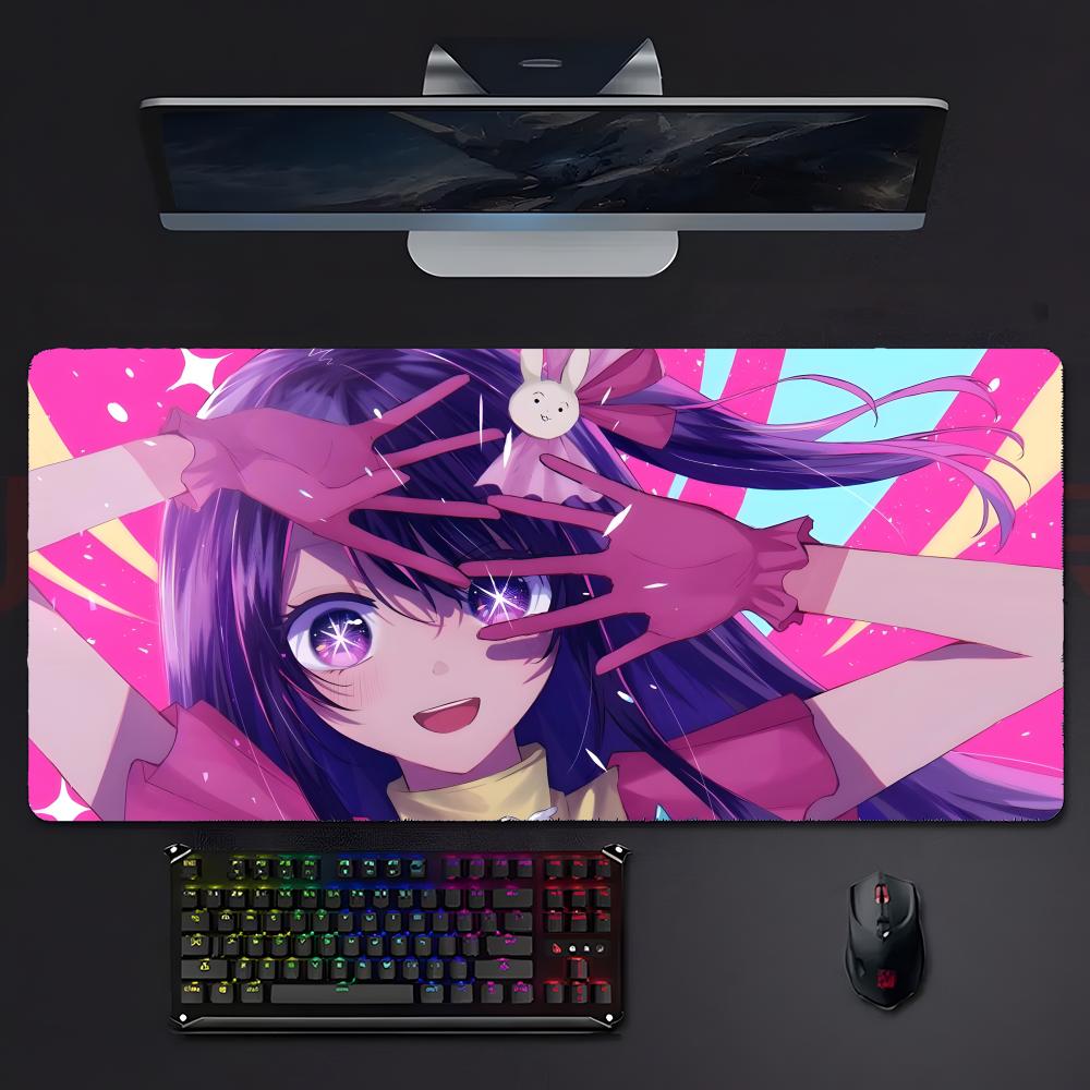 Cute Anime Hoshino Ai OOshi No Ko Mouse Pad Mousepad Large Gaming Lockedge Thickened Pc Table Desk Mat