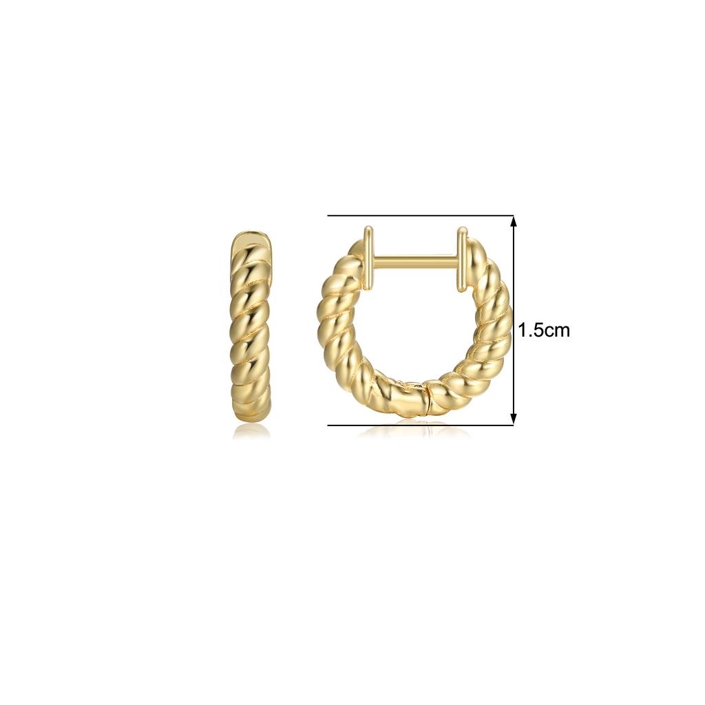 2024 New Smooth Metal Chunky Hoop Earrings for Women Fashion Gold Color Round Circle Hoops Girls Statement Earrings Punk Jewelry