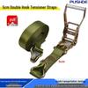 5cm 5-Ton Double Hook Ratchet Tie-Down Strap for Truck Cargo Securing