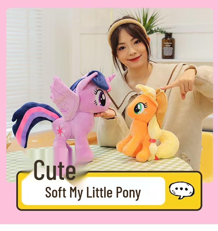 Little Pony Cute Plush Toy - Adorable Pet Pony Figure Cushion, Perfect Gift for Children's Birthdays