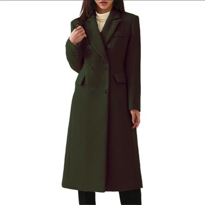 Autumn and Winter Long Large-size Woolen Women's Coat