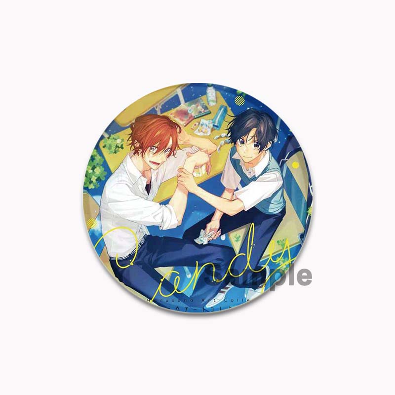 32/44/58mm Round Anime SASAKI and MIYANO Enamel Pins Handmade Brooch Cartoon Cosplay Badge On Backpack Jewelry Accessories Gifts