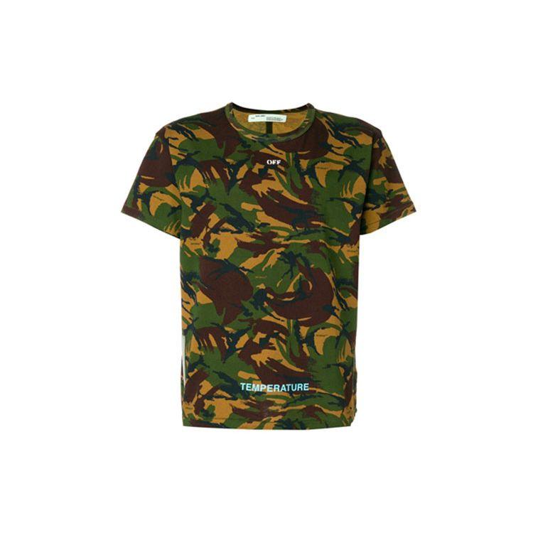 Off-White Camouflage Thorn Arrows Short Sleeve T-Shirt Men Tops OMAA002S188780129901
