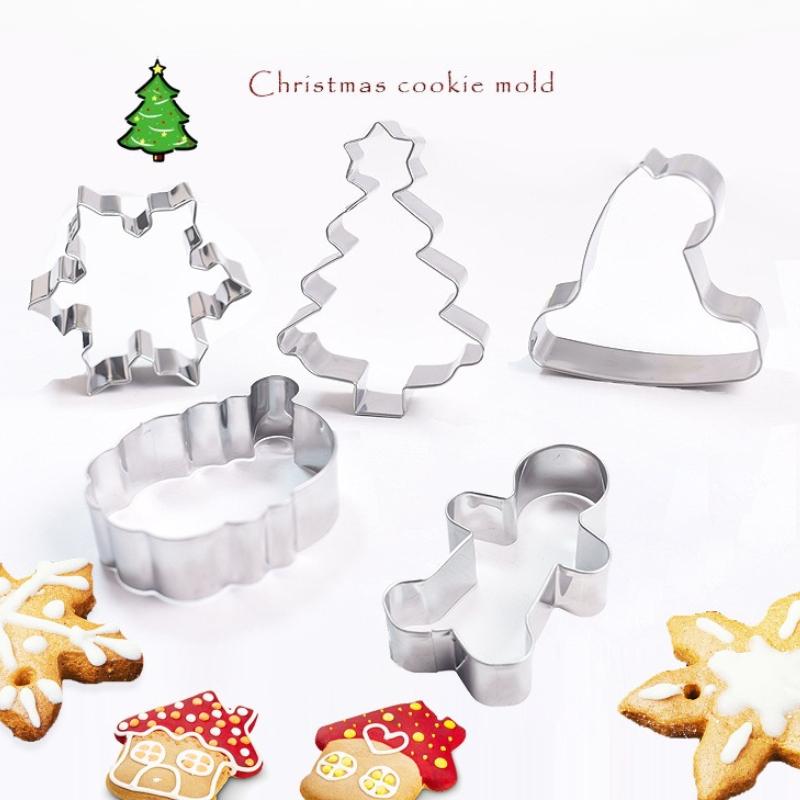 20pcs Stainless Steel Christmas Cookie Cutter Set Mini Baking Mold for Cookies Vegetables and Holiday Desserts
