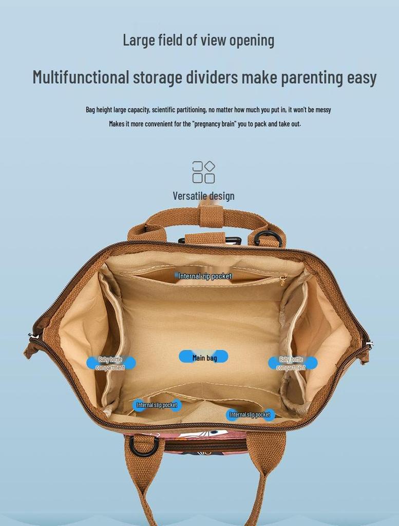 Compact Graffiti Mom & Baby Bag - Crossbody, Shoulder & Stroller Backpack with Insulation